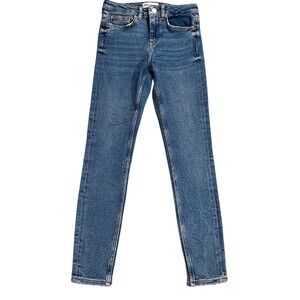 Zara Women's Jeans Size 4 Blue Skinny Jeans Stretch Denim Pants Medium Wash